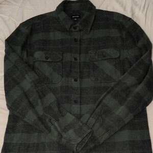Brixton Bowery Flannel Dark Green Shirt Jacket